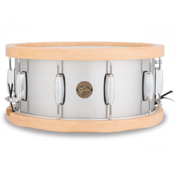 Gretsch S1-6514A-WH Aluminum/Wood Hoop 14''x6.5'' Snare 